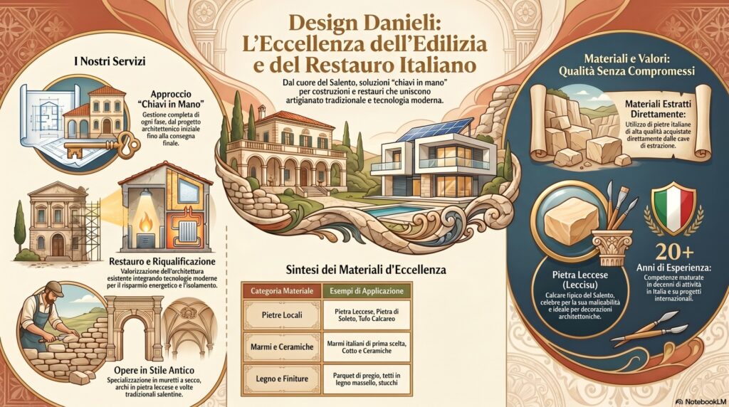 Design Danieli imprese edili Salento provincia di Lecce Galatina Puglia Italia infografica presentazione