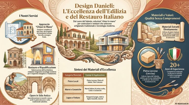 Design Danieli imprese edili Salento provincia di Lecce Galatina Puglia Italia infografica presentazione